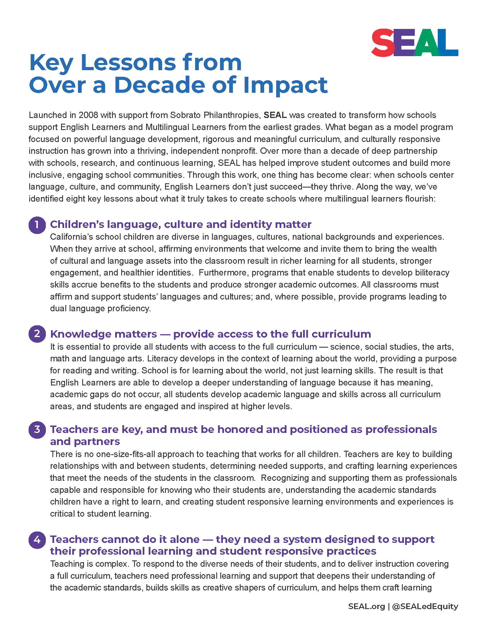 A P-3 Framework: Centering English Learners